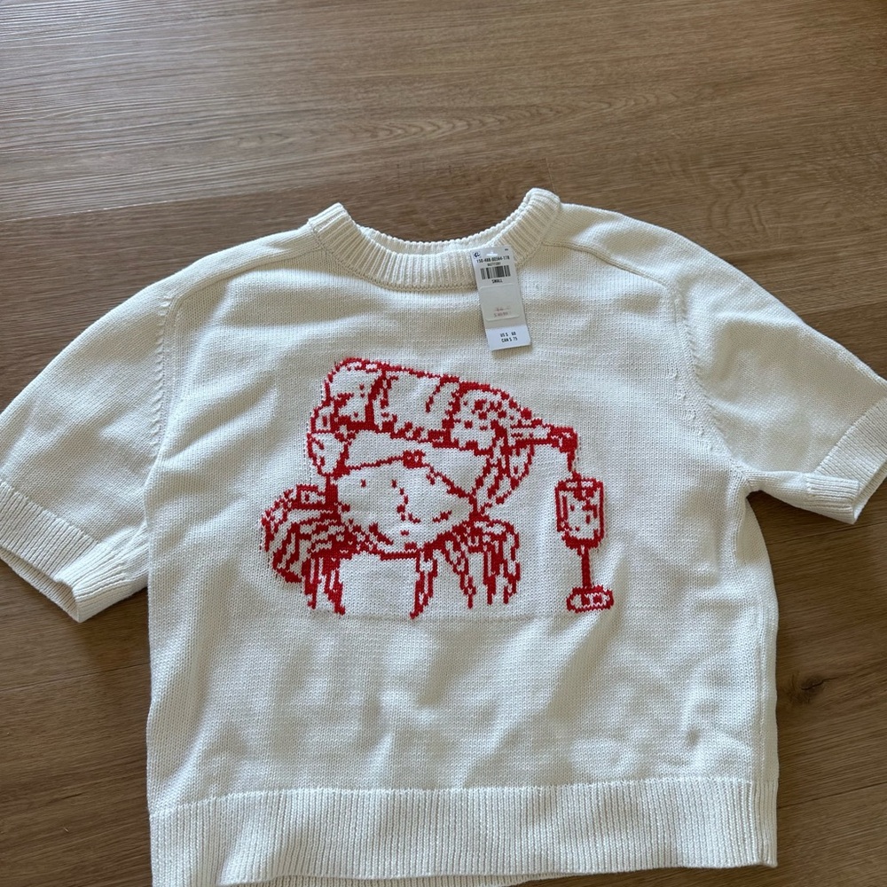 Abercrombie & Fitch sweater tee with crab